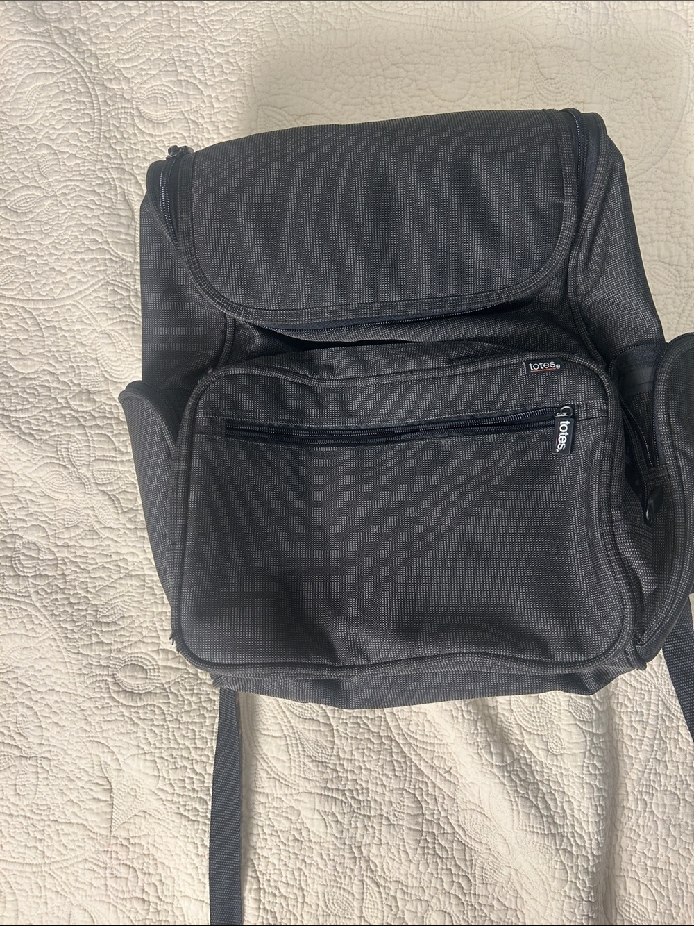 totes Black Everyday Backpack with Multiple Pockets